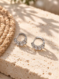 Niska Silver replica AD Stone hoop earrings – product and model view