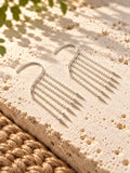 Niska Silver replica chain tassel back ear earrings product view