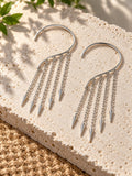 Niska Silver replica chain tassel back ear earrings product view