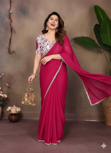 Georgette Silk Sarees Pink