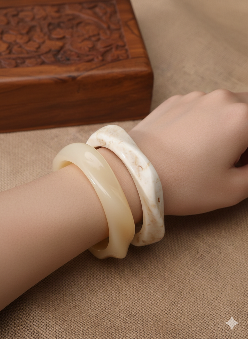 Aurora Resin Bangle Set of Two