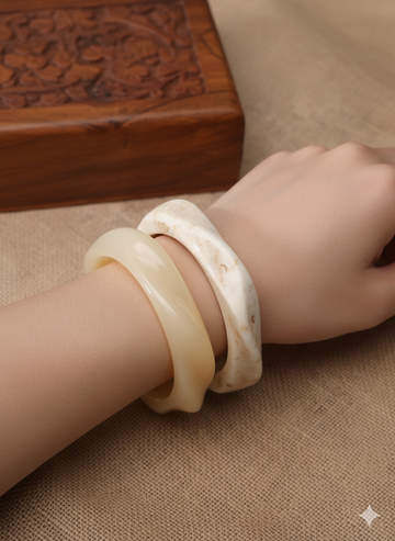 Aurora Resin Bangle Set of Two