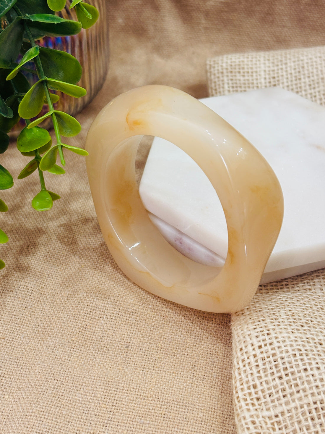Exaggerated Resin Bangles Pack of 2