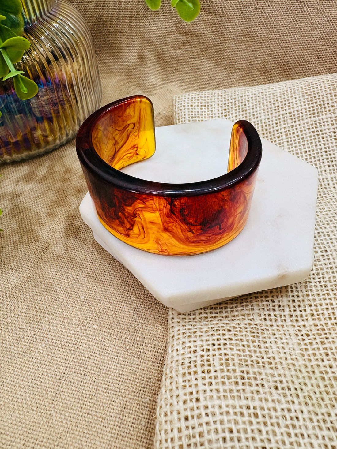 Amber Wide Brimmed Bracelet