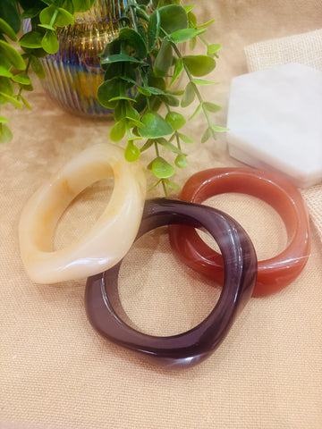 Exaggerated Resin Bangles Pack of 3