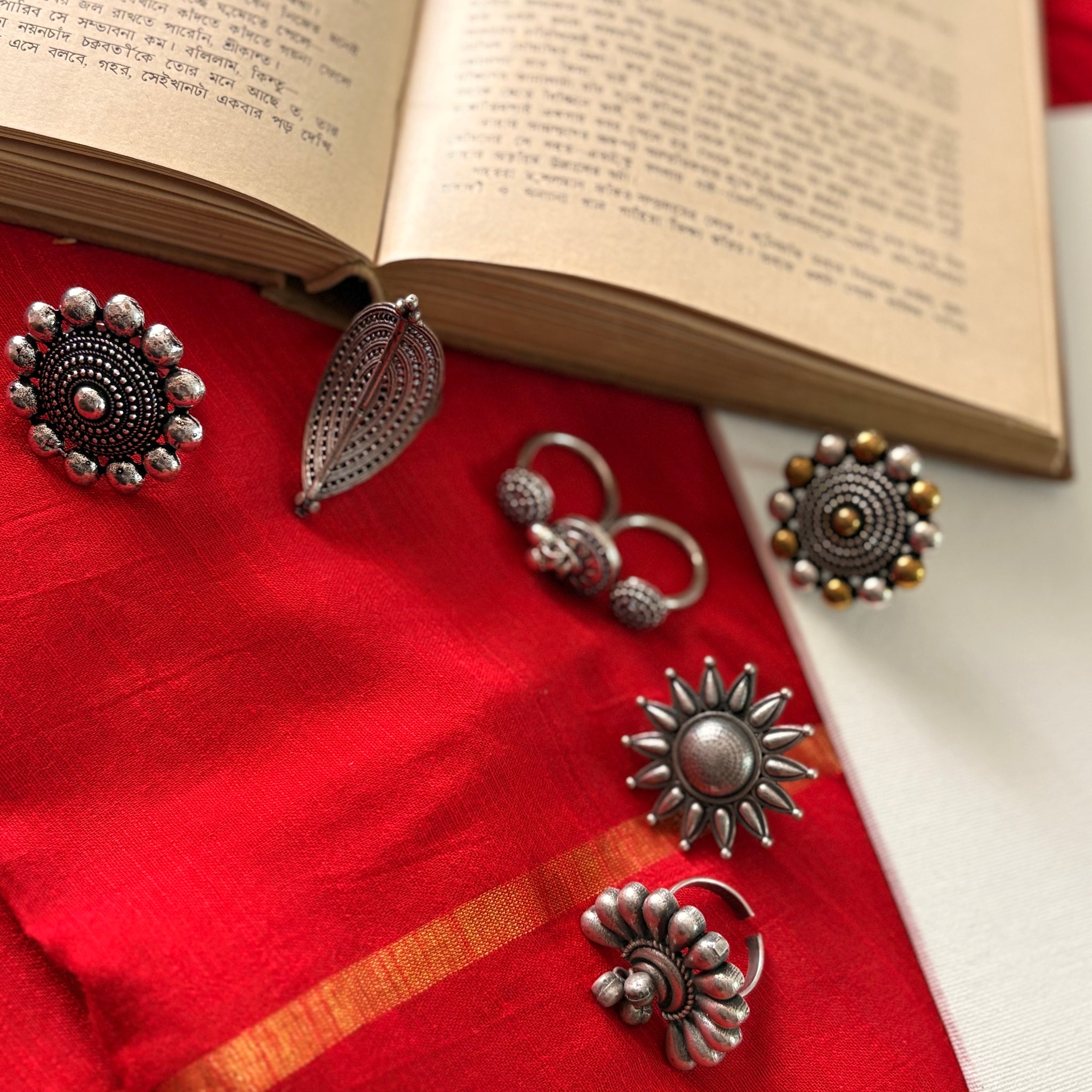 Loukya Silver Ring Set of Six