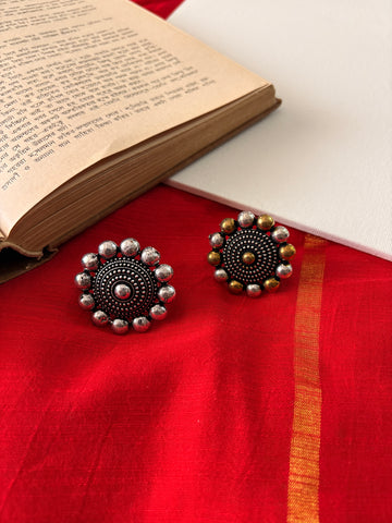 Manikya Silver Oxidised Ring Pack Of Two