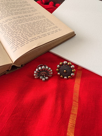 Akshya Silver Ring Pack Of Two