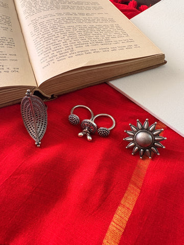 Radha Silver Bloom Set of Three