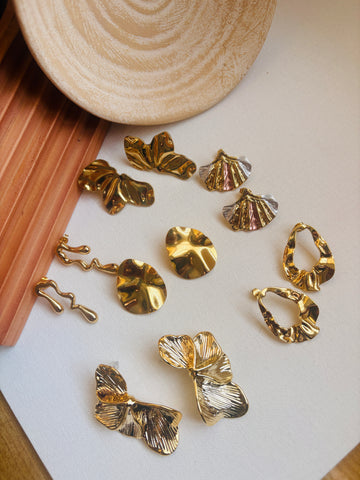 Niska Statement Earrings 18k Gold plated Anti Tarnish Pack of six