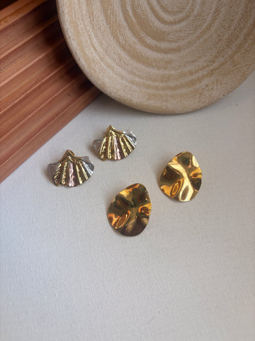 Niska Statement Earrings 18k Gold plated Anti Tarnish Pack 2