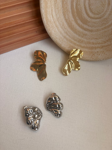Niska Statement Earrings 18k Gold plated Anti Tarnish Pack of two