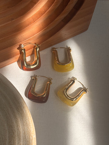 Niska Statement Earrings 18k Gold plated Anti Tarnish Pack of two