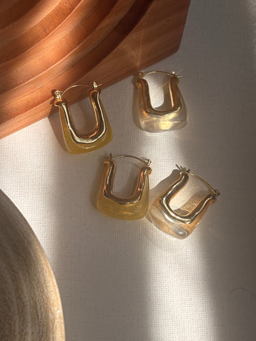 Niska Statement Earrings 18k Gold plated Anti Tarnish Pack of two