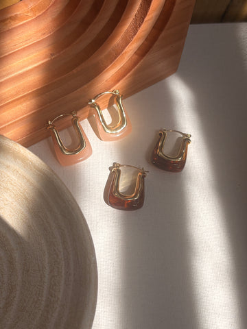 Niska Statement Earrings 18k Gold plated Anti Tarnish Pack of two