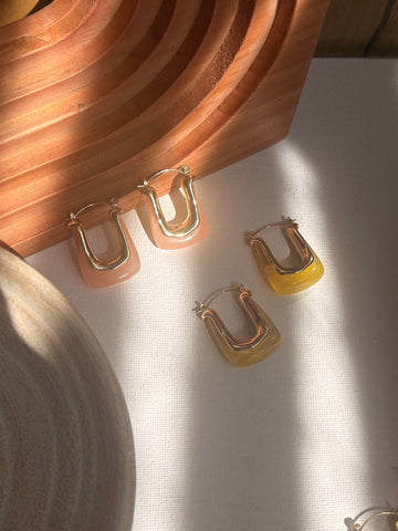 Niska Statement Earrings 18k Gold plated Anti Tarnish Pack of two