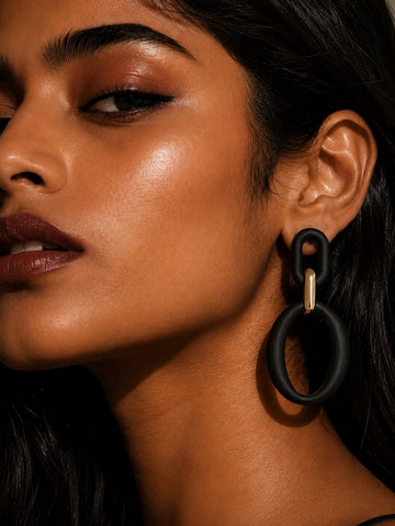 Niska Midnight Loop Statement Earrings