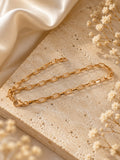Niska gold-tone paperclip chain necklace replica product view 1
