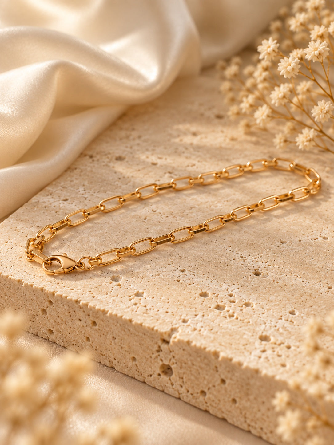 Niska gold-tone paperclip chain necklace replica product view 2