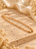 Niska gold-tone paperclip chain necklace replica product view 3