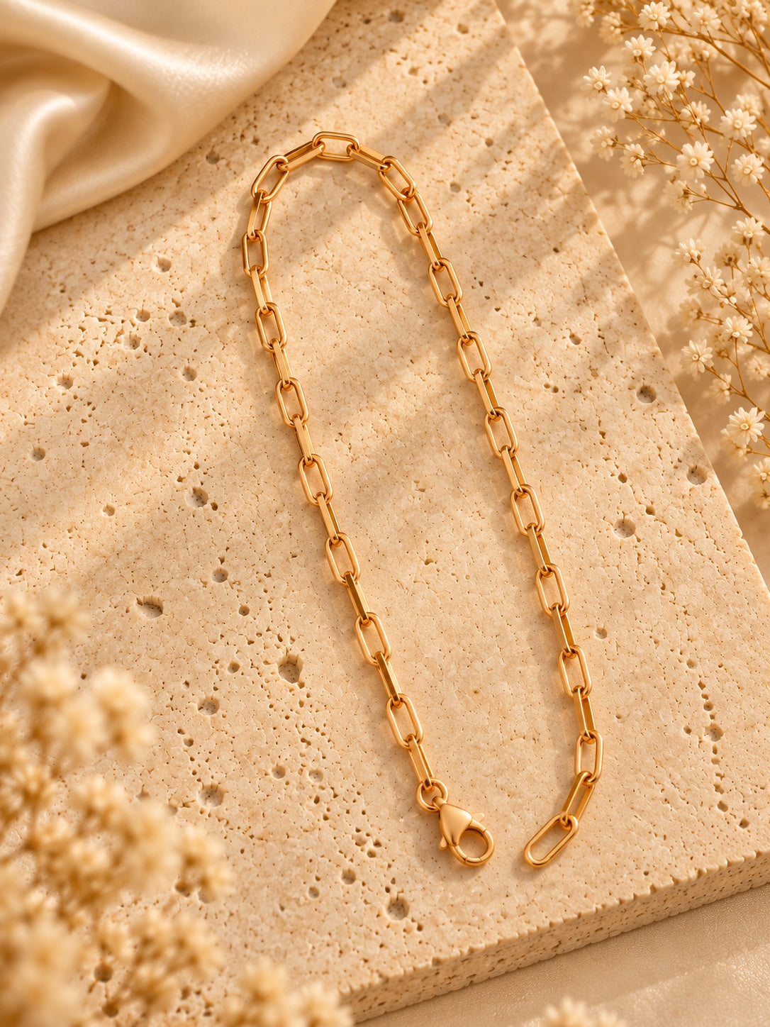 Niska gold-tone paperclip chain necklace replica product view 4