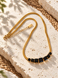 Niska black AD Stone Silver replica necklace view 4