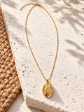Niska gold-tone celestial oval replica necklace – full chain view