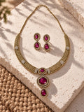 Niska gold-tone replica necklace and earrings set product view
