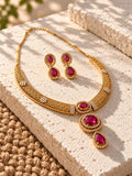 Niska gold-tone replica necklace and earrings set product view