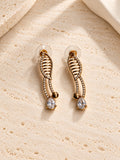 Niska AD stone gold-tone leaf necklace and earrings set — product view 5