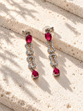Niska ruby red silver replica necklace set product view 9