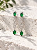 Emerald green replica necklace set matching earrings