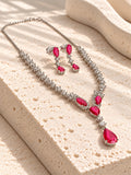 Niska pink AD Stone Silver replica jewellery – view 6