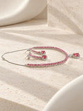 Niska rose pink oval replica necklace and earrings set NE26N10484 product view 6