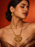 Niska replica temple necklace set worn by model