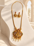 Niska gold-tone temple replica necklace and jhumka set - view 2