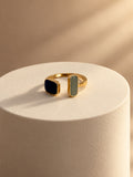 Navy & Sage Two-Stone Replica Ring — product view 1