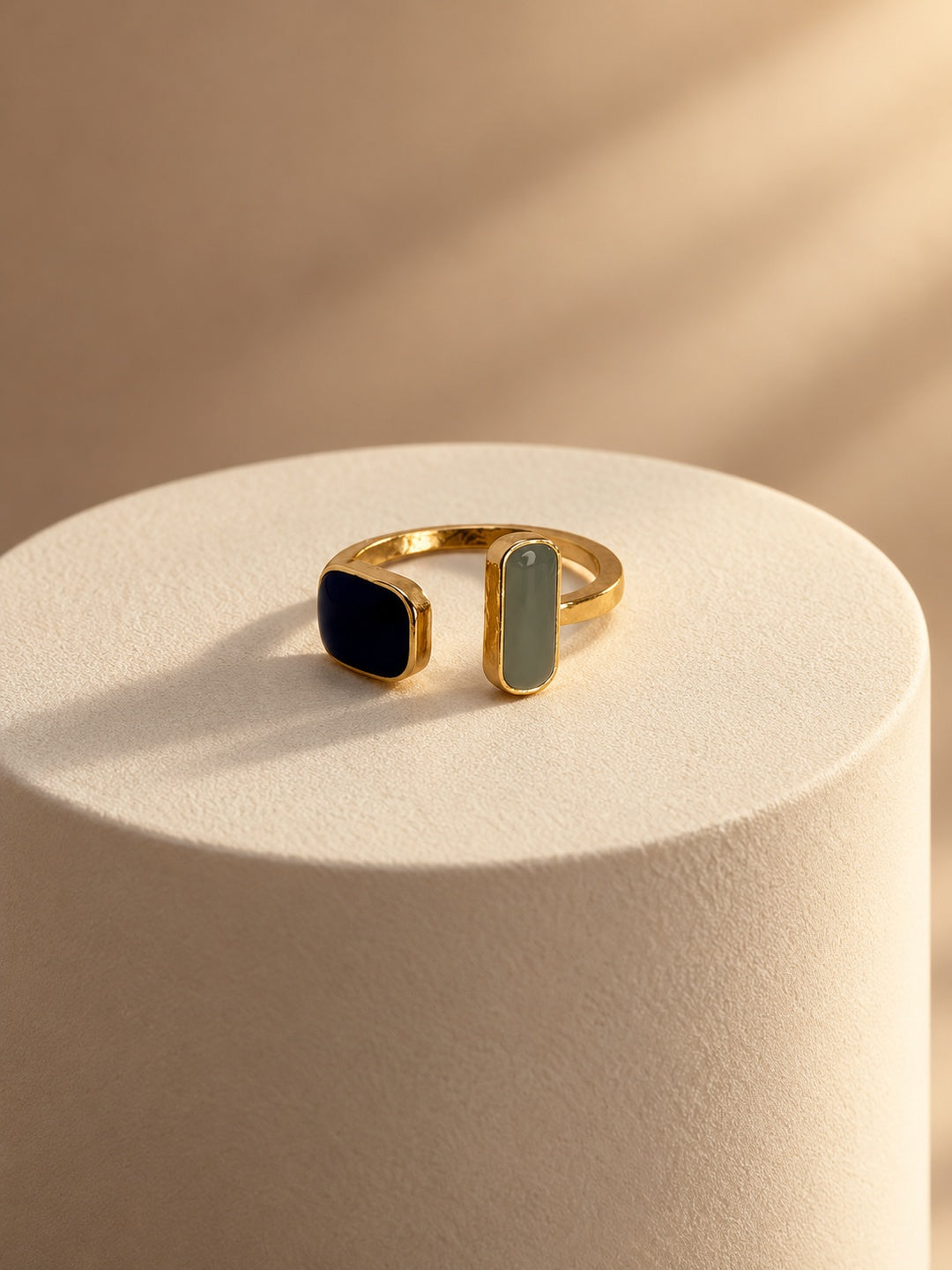 Navy & Sage Two-Stone Replica Ring — product view 1