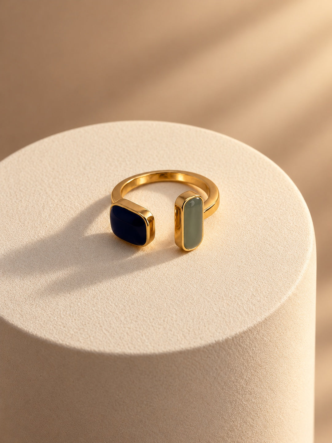 Navy & Sage Two-Stone Replica Ring — product view 5