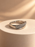 Niska silver-tone curved stone replica ring product view 6