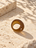 Niska amber brown dome replica ring product view 1