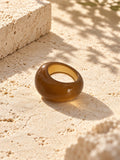 Niska amber brown dome replica ring product view 2