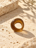 Niska amber brown dome replica ring product view 4