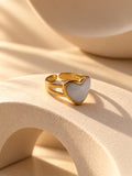 Niska white heart adjustable gold-tone ring view 5