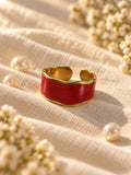 Niska ruby red enamel cuff ring replica product view 3