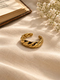 Niska sculpted gold-tone replica ring editorial product view 2
