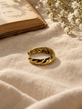 Niska sculpted gold-tone replica ring editorial product view 3