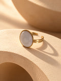 Niska round white stone gold-tone replica ring – product and model view
