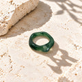 Niska green sculptural replica ring product view 1