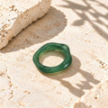 Niska green sculptural replica ring product view 3